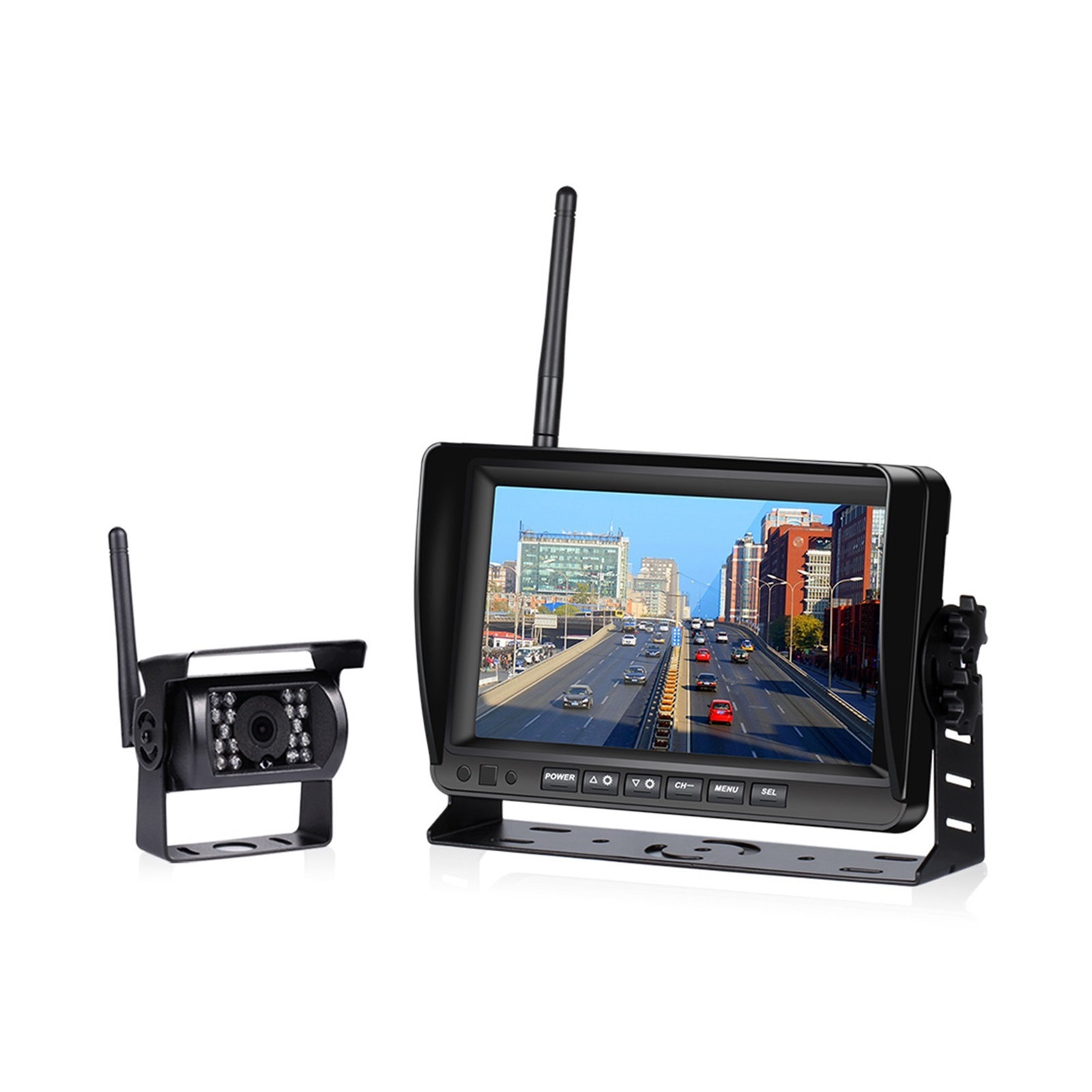 7 Inch Wireless Car Monitor Truck Screen IR Night Vision Reverse Backup Wifi Camera Parking System Display For Car ,Easy to Install